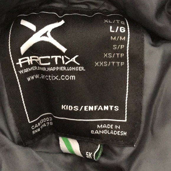 Arctix very warm insulated ski snow pants Kids boys girls large black - Picture 5 of 11
